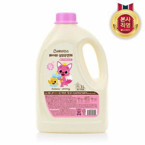 [신세계라이브쇼핑]베비언스 핑크퐁 베이비 섬유유연제 대용량 3L 용기 (일반드럼겸용)