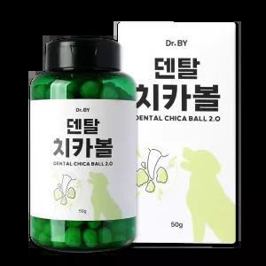 닥터바이 강아지 치석 제거 간식 입냄새 완화 덴탈치카볼