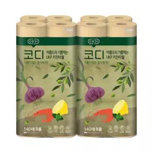 코디 아름드리 기름먹는 키친타월 140매 8롤x2팩