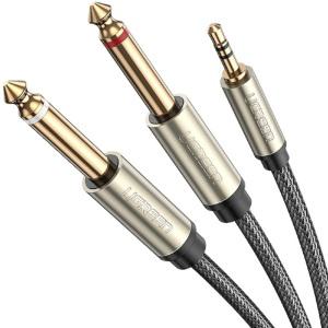 앰프 스피커 연결선 스테레오 3.5파이 5.5 TS 듀얼 모노 케이블