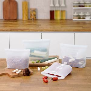 일체형 밀폐스탠딩 실리콘 지퍼백 1000ml 4개 세트