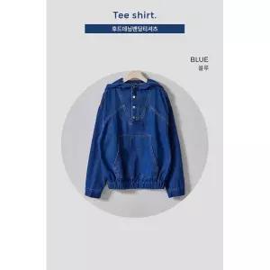 [롯데백화점]포커스 밴딩 후드 데님 티셔츠_FF3H7TS0109