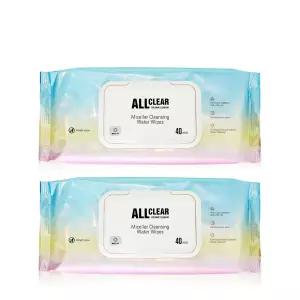더페이스샵 올클리어 미셀라 클렌징 워터 티슈 40매 x 2ea