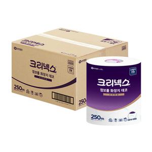 크리넥스 프리미엄 천연펄프 점보롤 데코 화장지 휴지 250M(2겹) 3롤 4팩 4536761