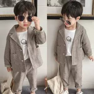 [삐삐네옷가게] 남아 키즈 브로디 체크 어린이 봄 가을 정장 상하세트
