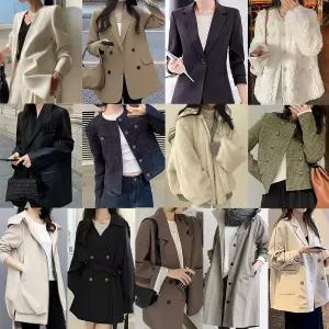 (도도한걸)여성자켓/코트/양털/퍼/가죽/모직/패딩/양면/트위드/정장/긴팔/하프/캐쥬얼/빅사이즈/테일러드/플레어/체크/롤업/박시/가디건/니트/트위드/크롭/더블/마/린넨/데님/청/가디건