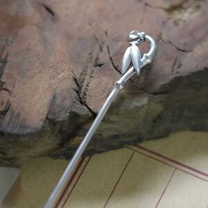 연꽃 순은 한복 실버 전통 악세사리 올림머리 은비녀