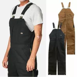 [하프클럽/디키즈]디키즈 오버롤 덕 빕 더블니 멜빵바지