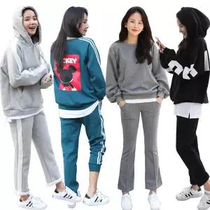 겨울 여성 의류 트레이닝 세트 모음전 빅사이즈 츄리닝 운동복 면 기모 봄 여름 가을 여자 긴팔 긴바지 홈웨어