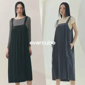 [런칭가 279000원] 에바큐브 플리츠 오버롤 원피스