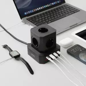 [아이정] 고용량 100W 초고속 PD충전기 큐브멀티탭 멀티콘센트 2M 3M