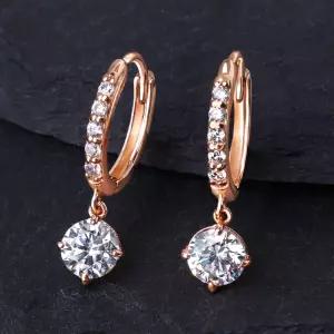 14K 18K 원터치 귀걸이 골드 볼드 여성 패션 핑크골드 클라라 금귀걸이