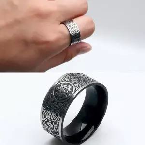 [스마트보이]사신수반지 수호신 건강 행운반지 써지컬스틸 R0538w