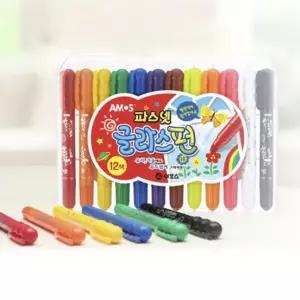 [하프클럽/알티피아]글라스펀 크레파스12색 파스넷