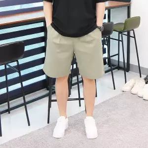 [우기브로]WRI 남자 빅사이즈 코쿤 와이드 5부 밴딩슬랙스