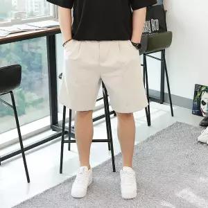 [우기브로]WSN 남자 빅사이즈 아이스 페브릭 핀턱 절개 반바지