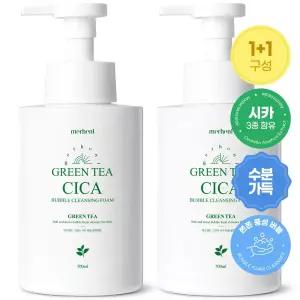 [원쁠원] 메르헨트 그린티 시카 버블 폼클렌징 500ml x 2개 약알칼리 딥클렌징 세안제 클렌저