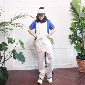 [하프클럽/앞머리]퀄리티 린넨 지퍼 와이드 썸머 점프수트n717