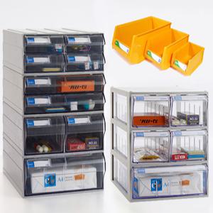 [국내생산 ] 수납월드 조립식 투명수납함 서류 정리함 플라스틱 부품박스 다용도 박스 서류함 영수증 정리 다단적재 가능