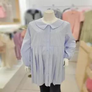 [마더피아HY] 임부복/임산부 면100% 롱기장 주름 셔츠 RTO2035L