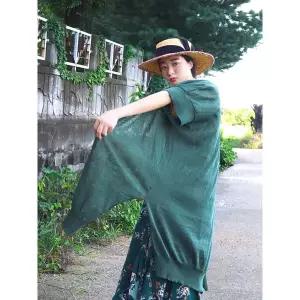 [하프클럽/앞머리]시원한 썸머 오픈 니트 린넨 롱 카디건n0811