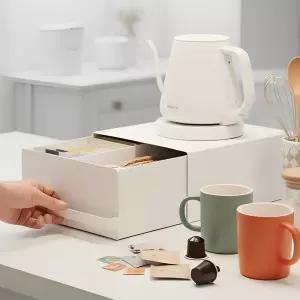 마치 철제 수납 슬라이드 칸막이 약통 커피 티백 정리함