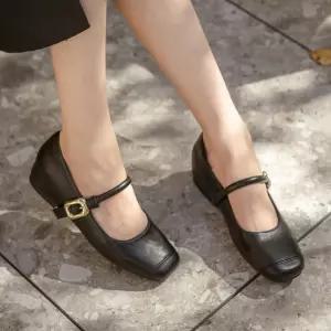 SOVO 마팅풀 메리제인 웨지 단화 1cm