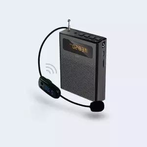 [하프클럽/알티피아]휴대용 마이크 앰프 스피커 블랙 FM 라디오