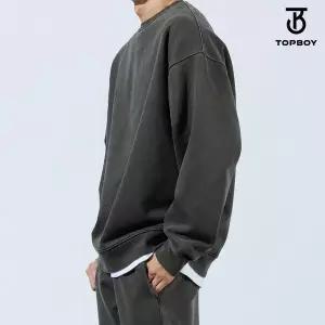 [하프클럽/탑보이]헤비듀티 피그먼트 오버핏 맨투맨 (TOP135)