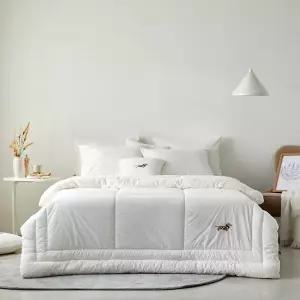 극세사 레고 화이트[8온스] 슈퍼싱글 퀸 킹세트[퀼트이불+패드+베개커버]