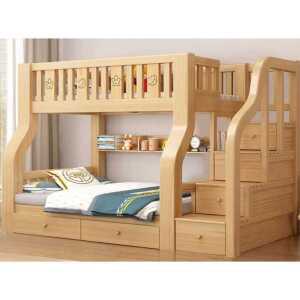 성인2층침대 원목 분리형 기숙사 복층 벙커 수납 이층침대