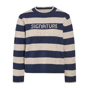 [JJ지고트](신세계 사우스시티)단가라 배색 레터링 풀오버 GPBN1PO421