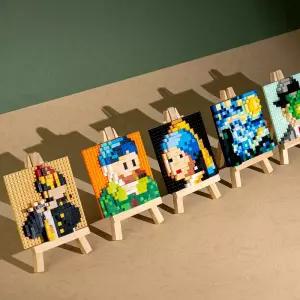 [문구티쳐] 민화샵 KC인증 입체 명화 블록 액자 만들기 (6종 택1) DIY 조립키트 퍼즐놀이 입체모형완구 미술수업