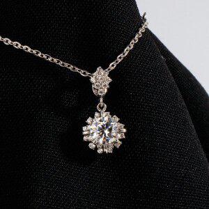 [샤밍주얼리]3부 다이아 목걸이 천연 우신 VVS1 까멜리아 프로포즈 결혼 예물 웨딩 선물