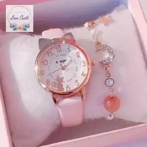 루나피노 고양이 여학생 손목시계 초등학생 생일선물 시계