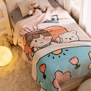 아동 극세사 낮잠이불 동물 캐릭터 부드러운 남아 여아 이불