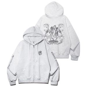 앨빈클로 버닝 스컬 오버핏 후드집업 AZH889 (3 COLOR)