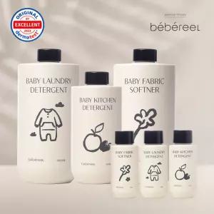 베베르엘 리빙케어 3종 패키지 (주방세제500ml+세탁세제1L+유연제1L)+여행용세트