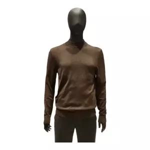 [롯데백화점]킨록 킨록 24FW 다크브라운 캐시미어 혼방 기본 반폴라니트 JCIY19