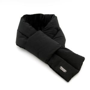 [국내매장판] 디스커버리 로고 와펜 패딩 목도리 머플러 블랙