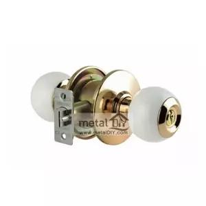 문손잡이 실린더 원형 6500 예스 화이트 욕실용문손잡이