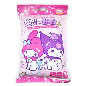 산리오 마이멜로디 쿠로미 키즈 비타C 캐릭터 비타민C 캔디 대용량 간식 딸기맛 복숭아맛 1100정 1개
