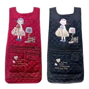 [란젤] 베이직 방한용 패딩 기모 앞치마 (1매) 방한조끼 겨울앞치마