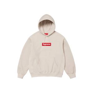 24FW 슈프림 박스로고 후드 스웨트셔츠 스톤 아이보리