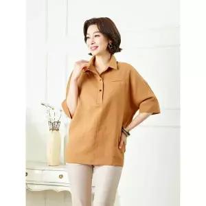 [Elegance Madam]스포티 쿨 린넨 셔츠형 블라우스 K201BL12_P320106458