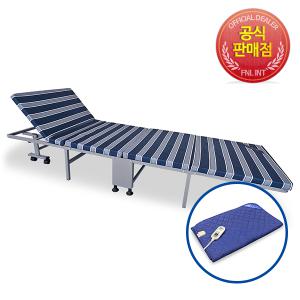 라꾸라꾸침대1인용 4단 접이식 간이베드 싱글 온열매트포함