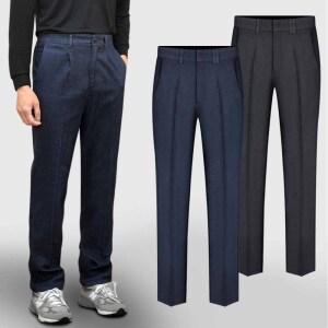 남자 청바지 봄 여름 스판 구김없는 중년 남성 일자 진청 흑청 데님 바지 작업복 아빠옷 빅사이즈 30~40