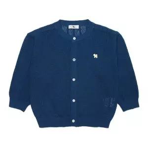 [보리보리/블루독베이비]블루독베이비 화이트 로고 가디건 (44314-200-01)_NY