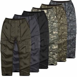 남자 작업복 바지 봄 여름 카고 바지 허리 밴딩 밀리터리 작업 전술 남성 건빵 빅사이즈