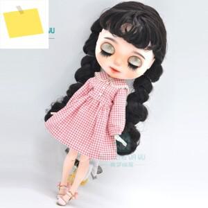 브라이스 인형 옷, 유명한 슬로우 드레스, 격자 무늬 스커트, 아존 OB23 16 액세서리